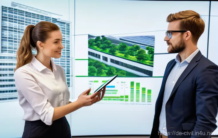 토목기사 자격증 시험 일정 - **"Two civil engineering students, one male and one female, both wearing clean, professional safety ...