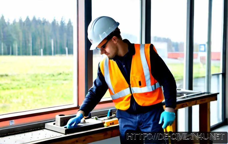 Home 17 토목기사 실기시험 대비 실습 방법 - Photorealistic civil engineering practical exam preparation in a bright German vocational training w...